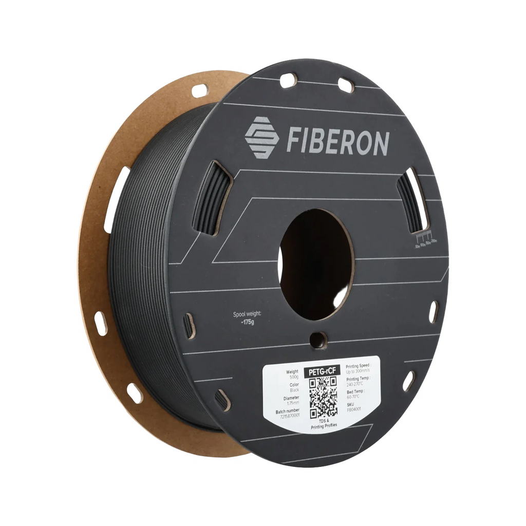 Polymaker Fiberon PETG-rCF08 1.75mm Filament 500g – view 1 transparent dark-mode product image