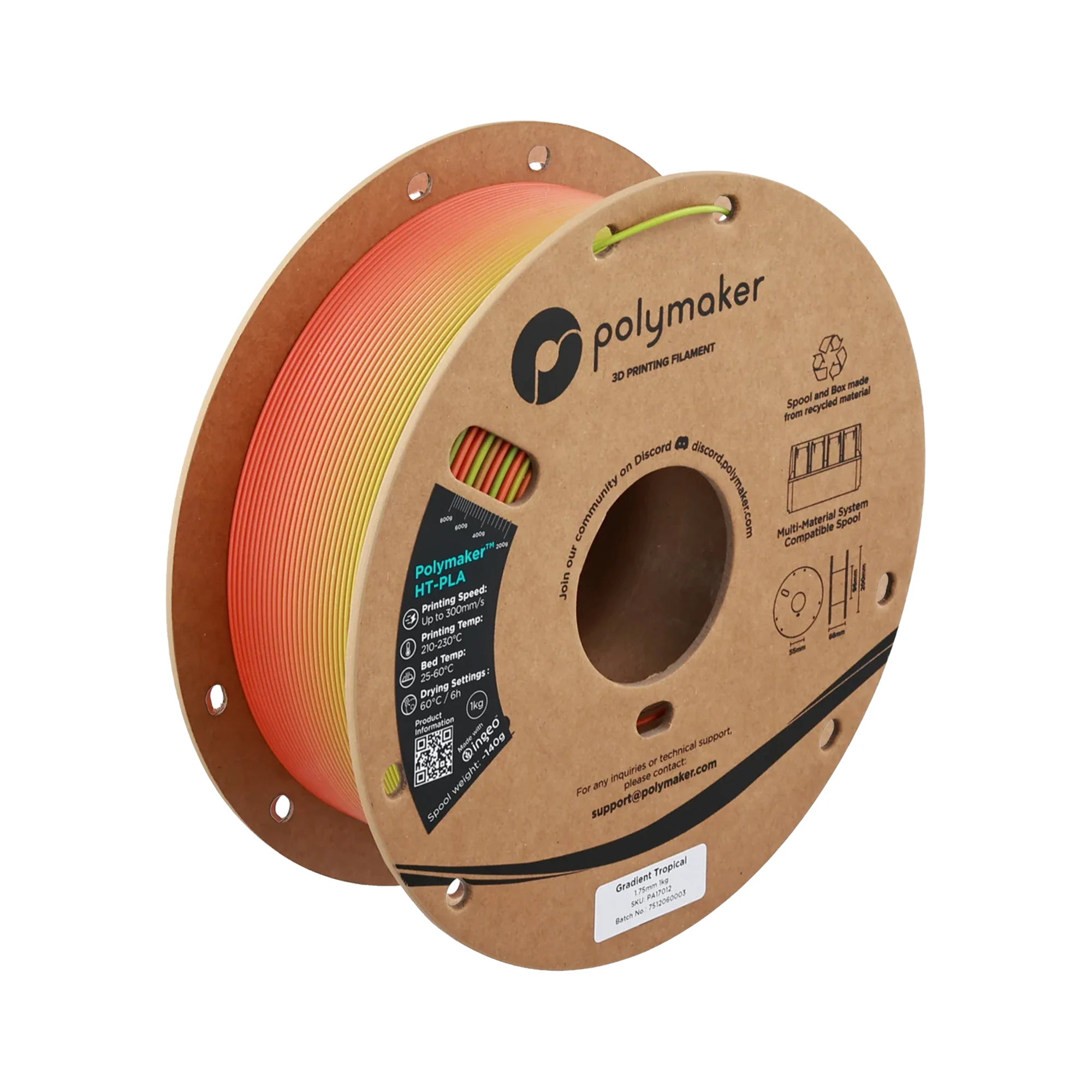 Polymaker HT-PLA 1.75mm Filament 1kg – dark-mode Version 4 image 1