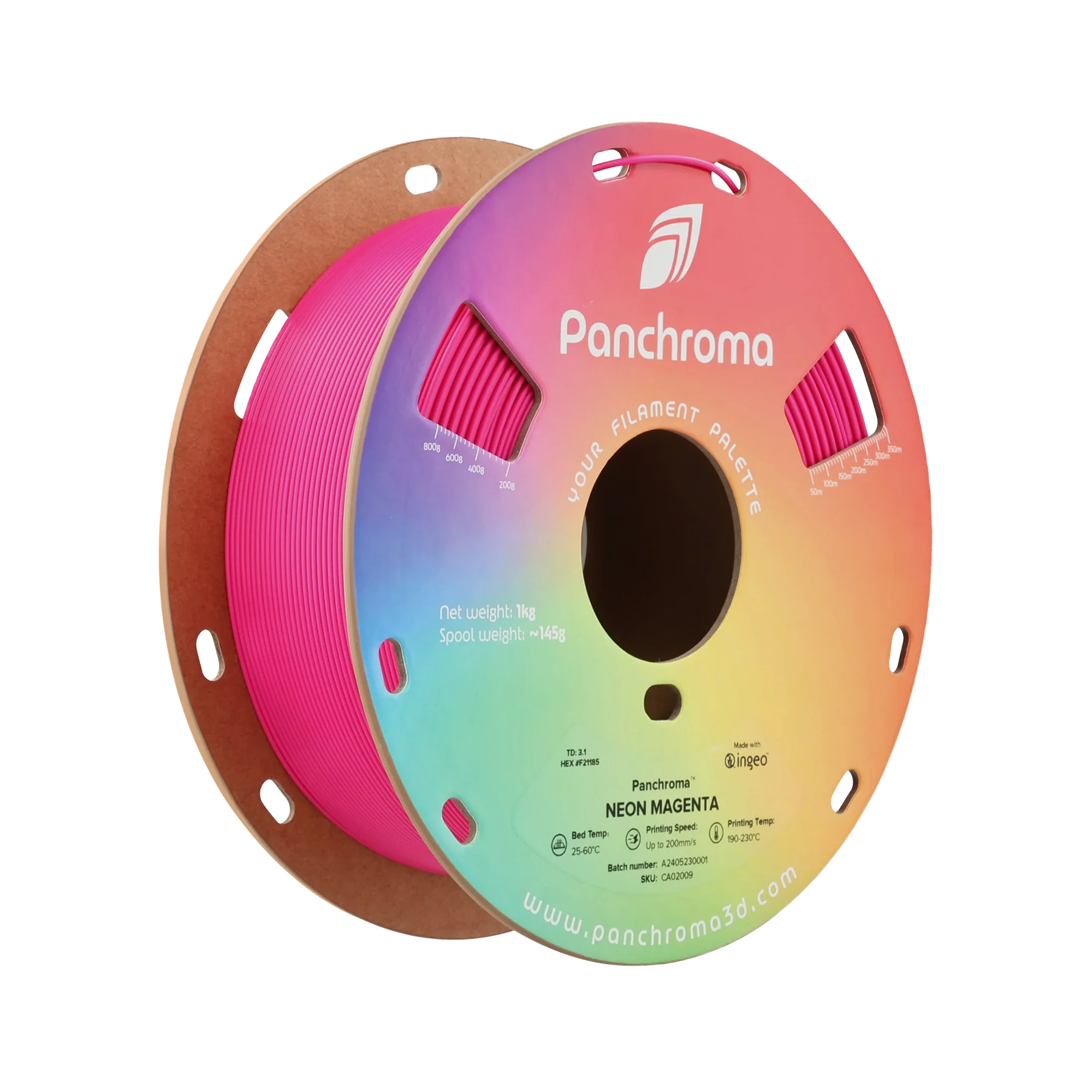 Polymaker Panchroma Neon PLA 1.75mm Filament 1kg - dark mode image 2