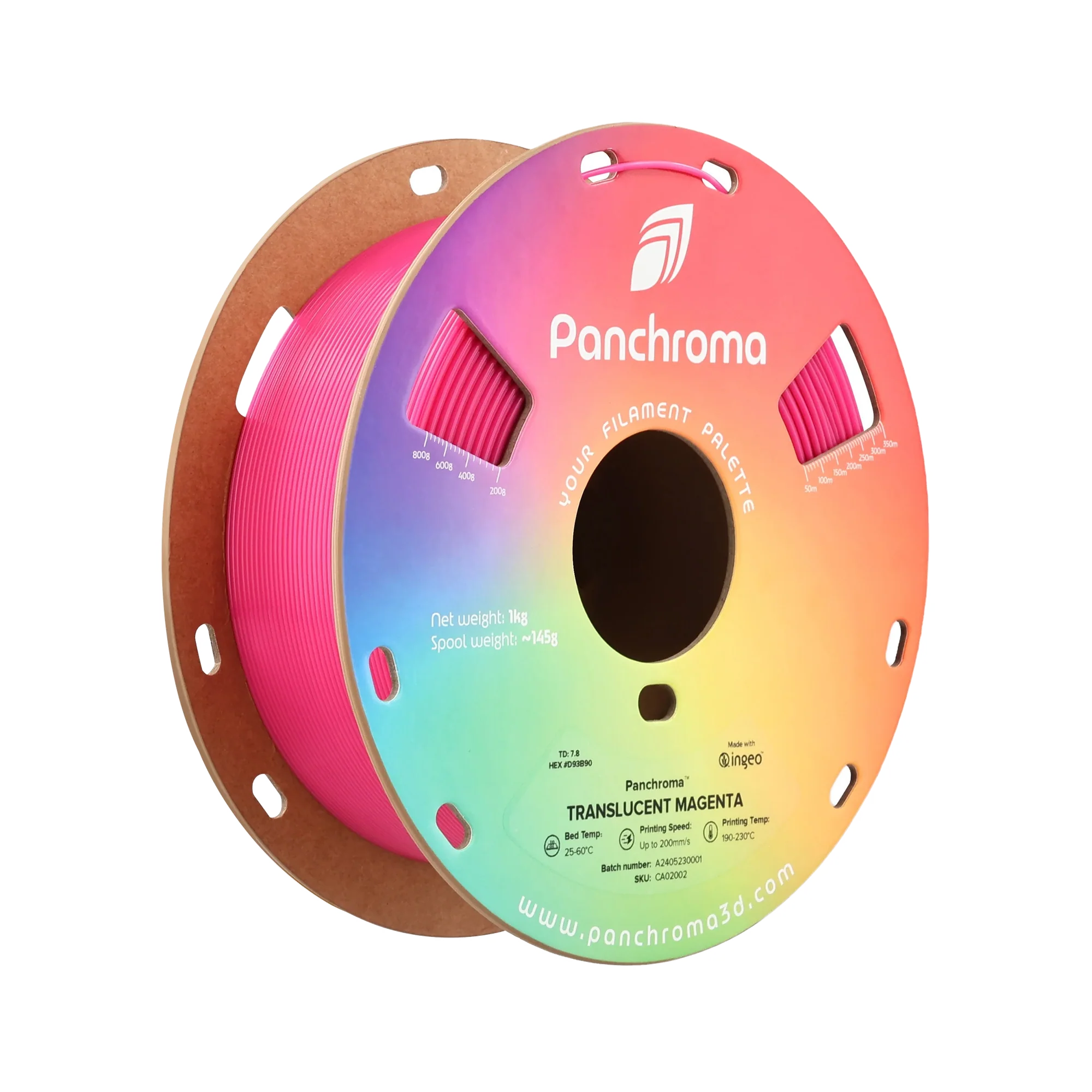 Polymaker Panchroma Translucent PLA CMYK 1.75mm Filament 1kg - dark mode image 1