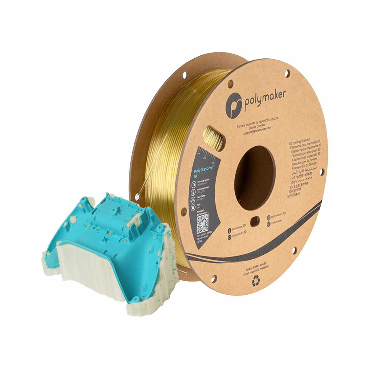Polymaker PolyDissolve S1 PVA 1.75mm Filament 750g