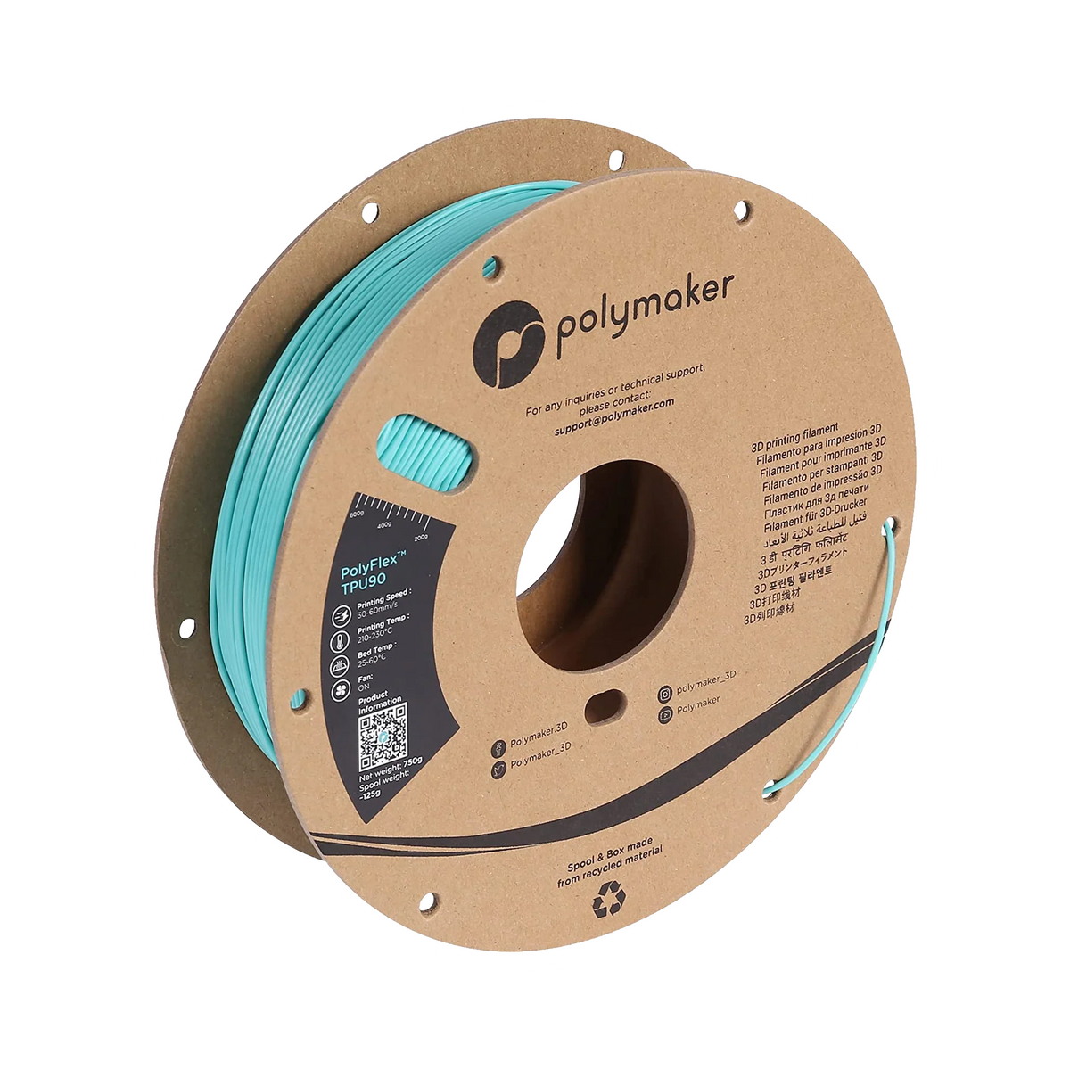 PolyMaker PolyFlex TPU90 1.75mm Filament 750g