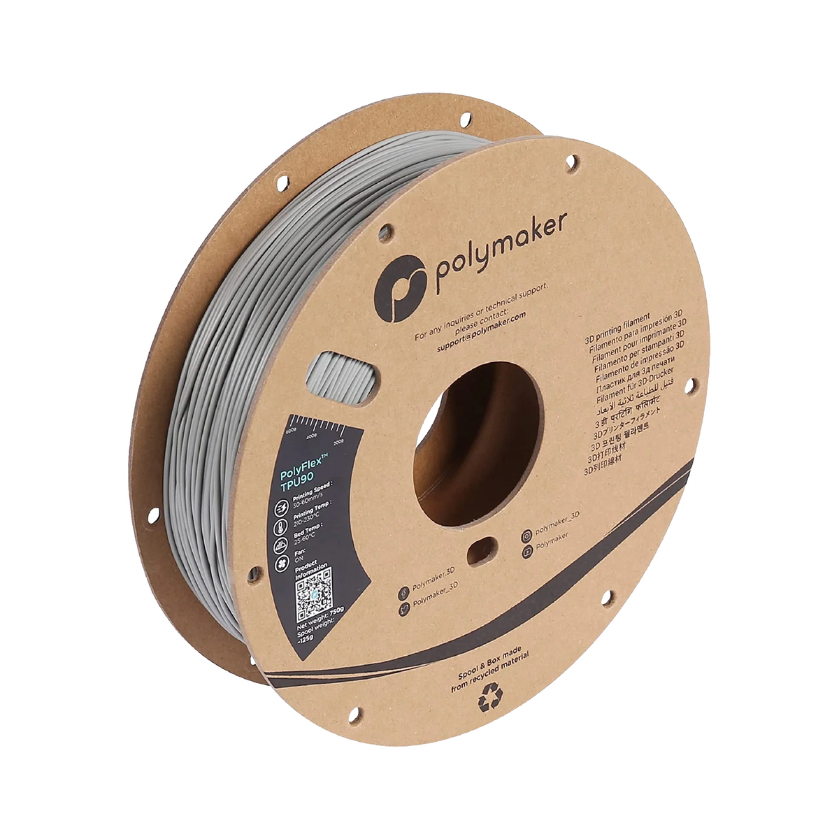 PolyMaker PolyFlex TPU90 1.75mm Filament 750g