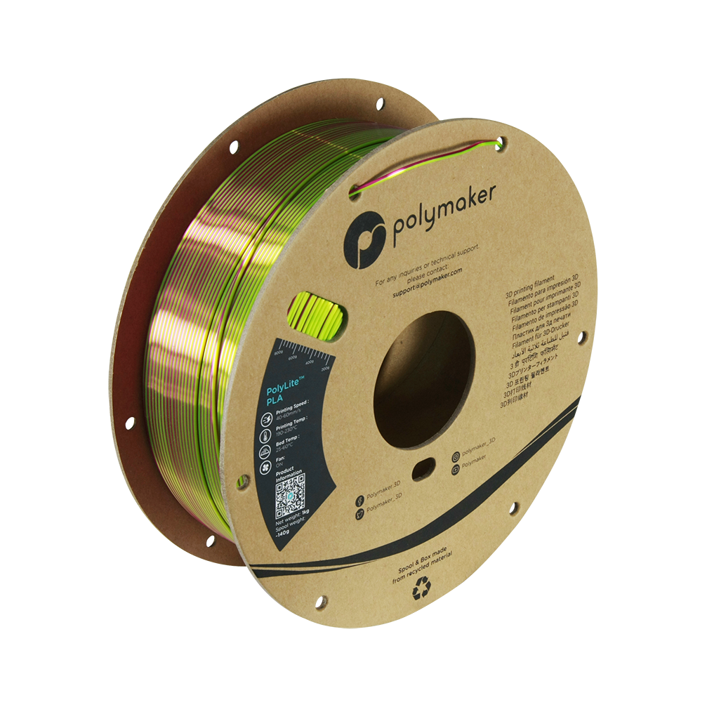 Polymaker PolyLite™ Dual Colour Silk PLA Filament 1kg 1.75mm