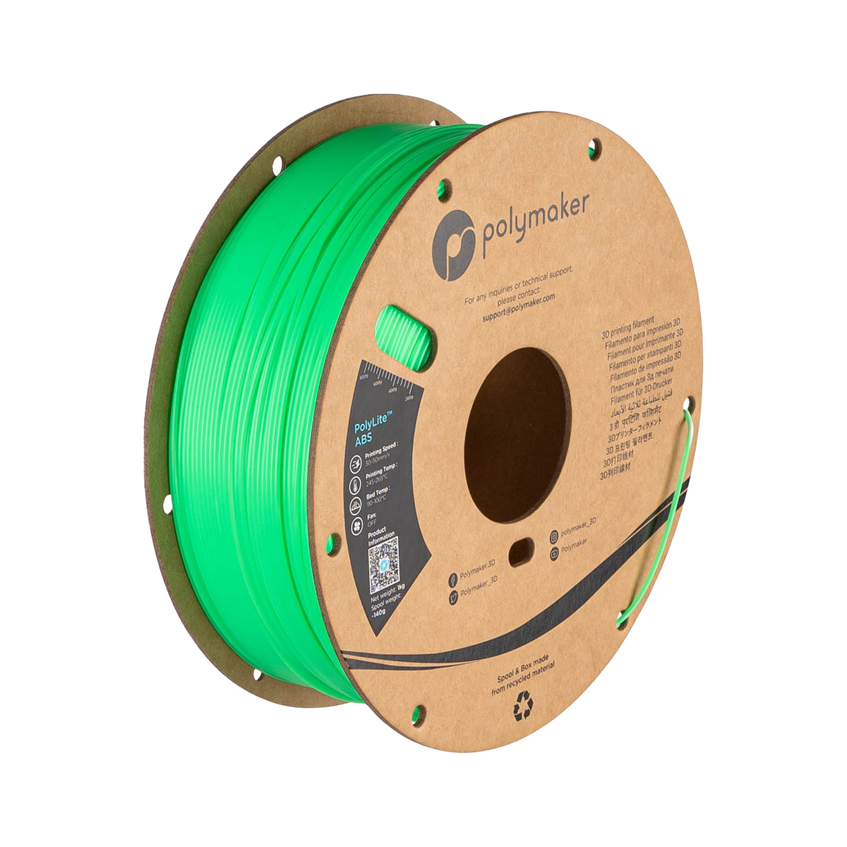 Polymaker PolyLite Neon ABS 1.75mm Filament 1kg