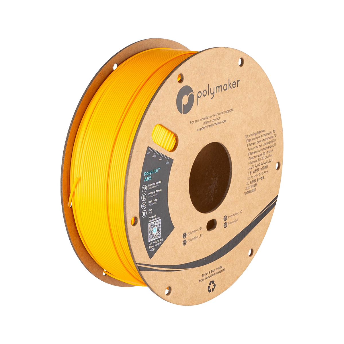 Polymaker PolyLite Neon ABS 1.75mm Filament 1kg