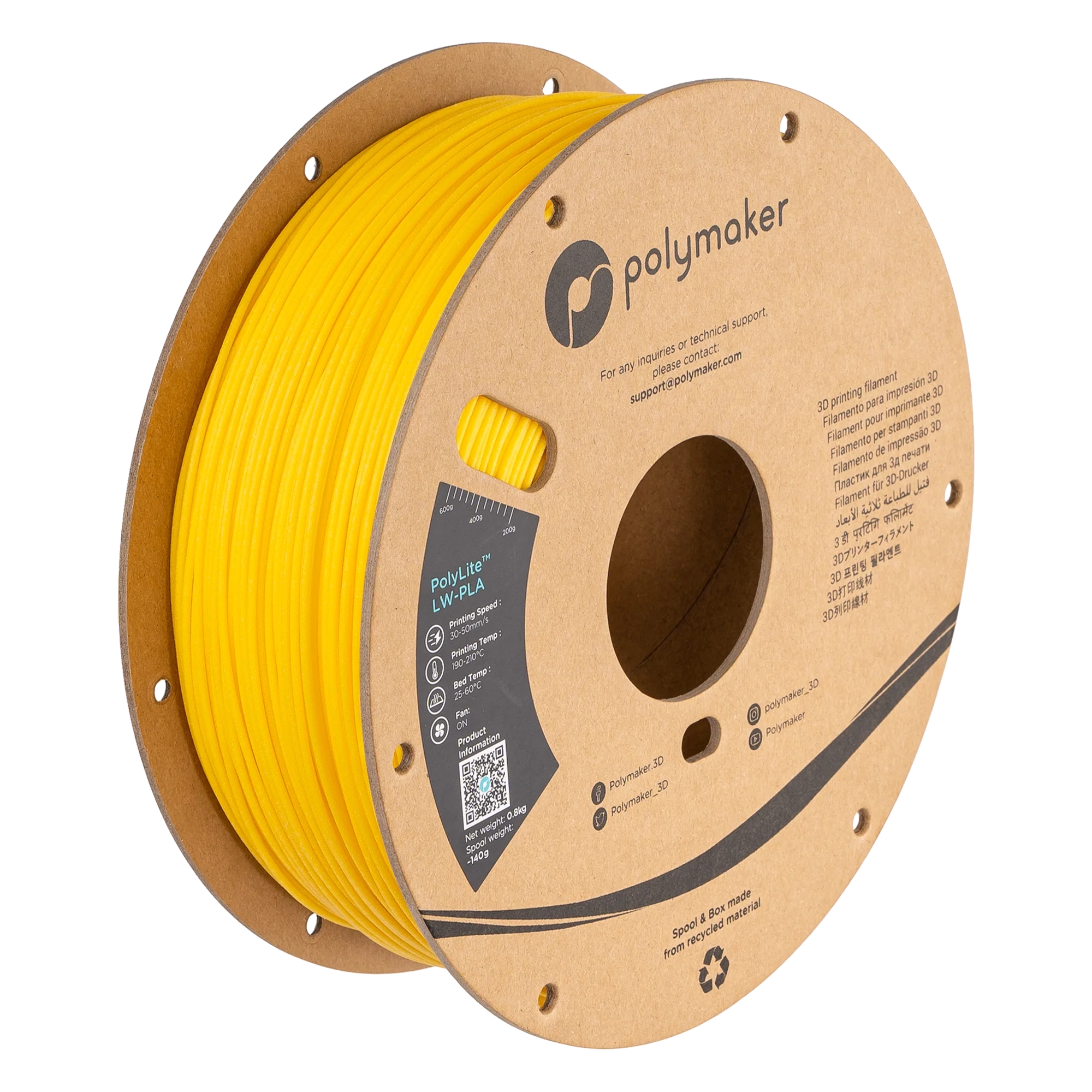 Polymaker Polylite LW-PLA 1.75mm Filament 800g