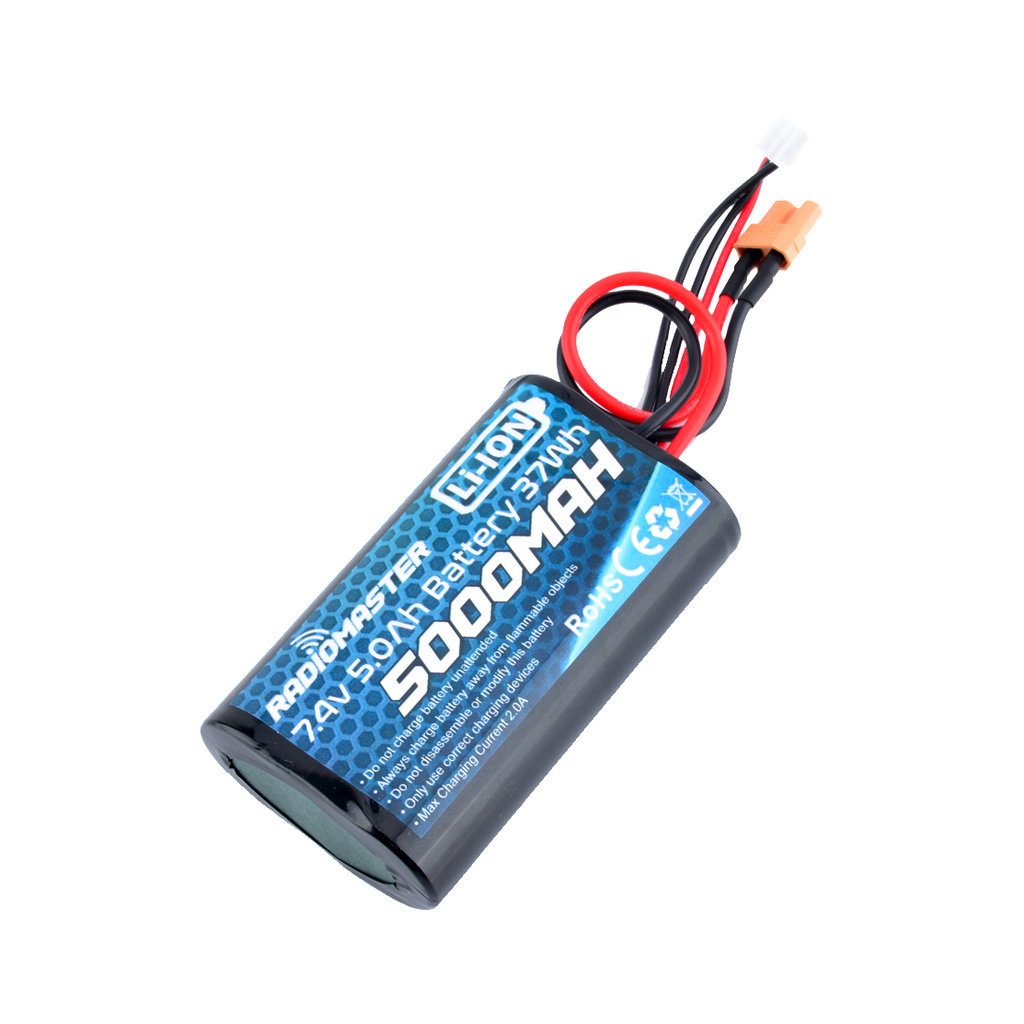 RadioMaster 5000mah 2S Li-ion Battery (Fits TX16S/Boxer/TX12 MKII) [DG] - transparent product view 1