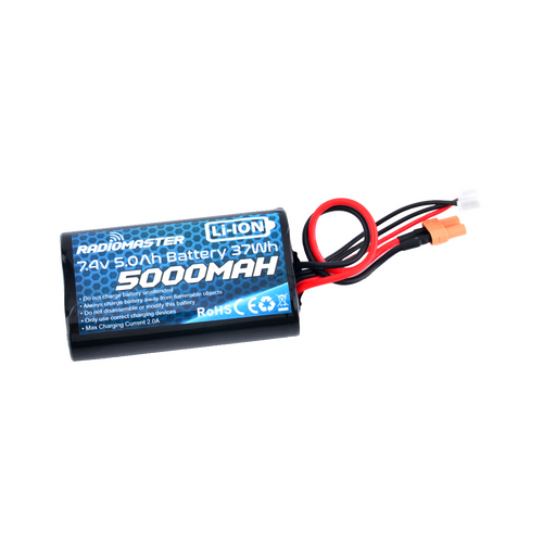 RadioMaster 5000mah 2S Li-ion Battery (Fits TX16S/Boxer/TX12 MKII) [DG] - transparent product view 2