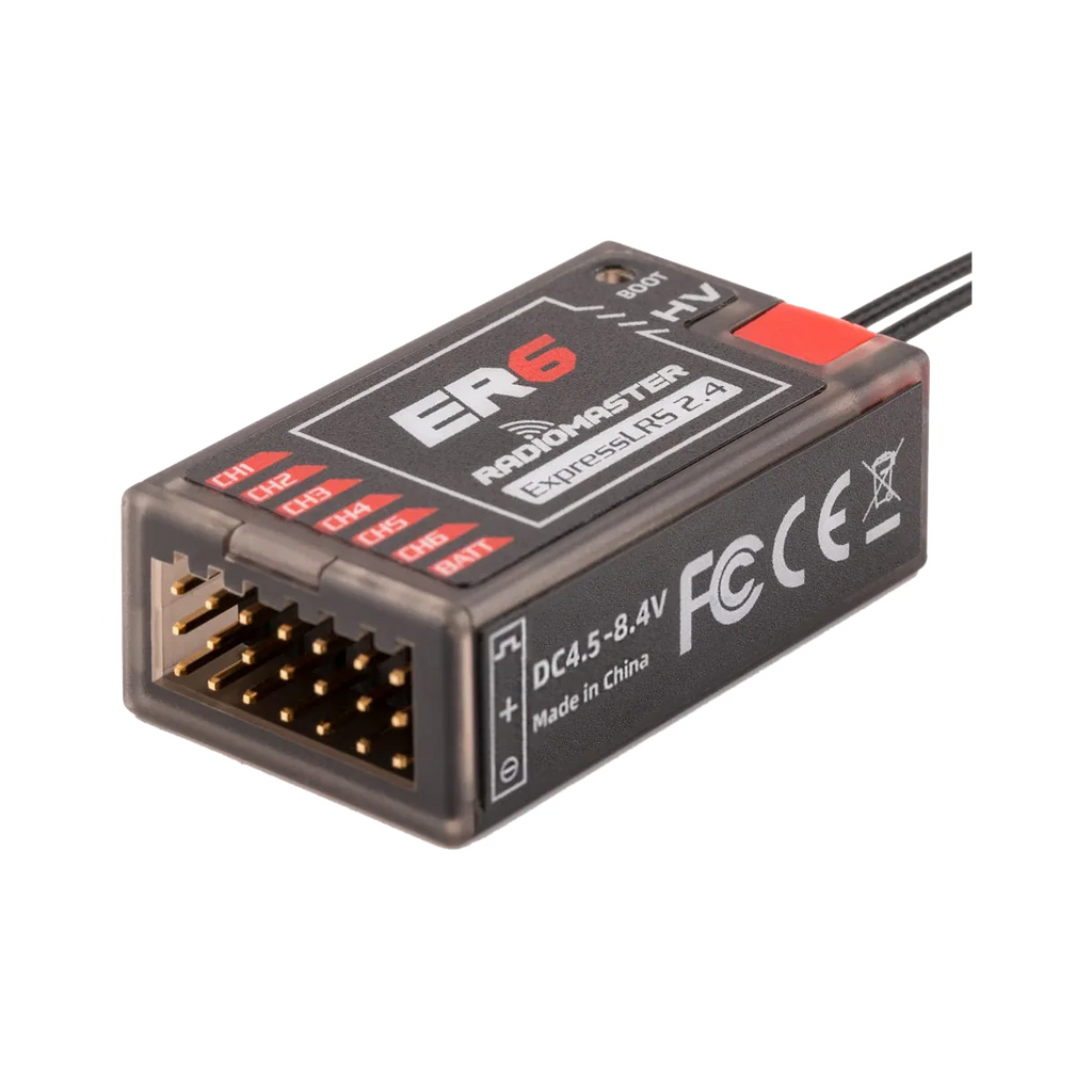 RadioMaster ER6 ELRS PWM Receiver (2.4ghz) dark mode product view 1