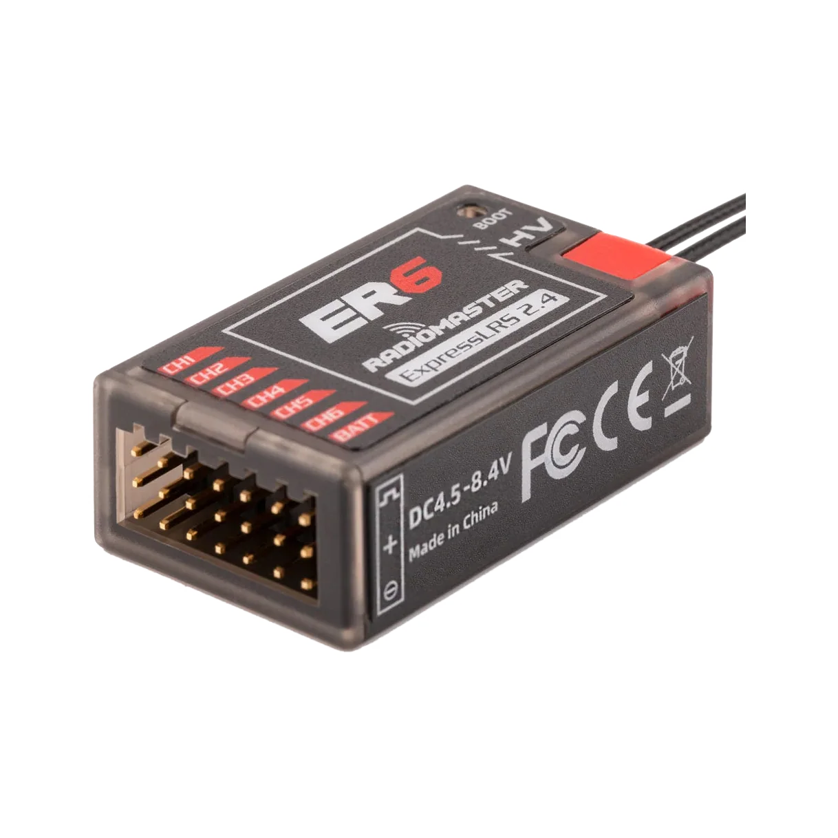 RadioMaster ER6 ELRS PWM Receiver (2.4ghz) dark mode product view 1