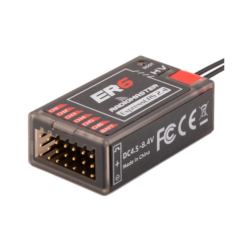 RadioMaster ER6 ELRS PWM Receiver (2.4ghz) dark mode product view 1