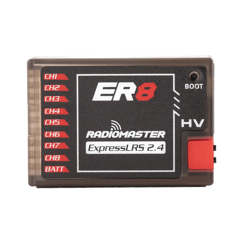 RadioMaster ER8 ELRS PWM Receiver (2.4ghz) dark mode product view 1