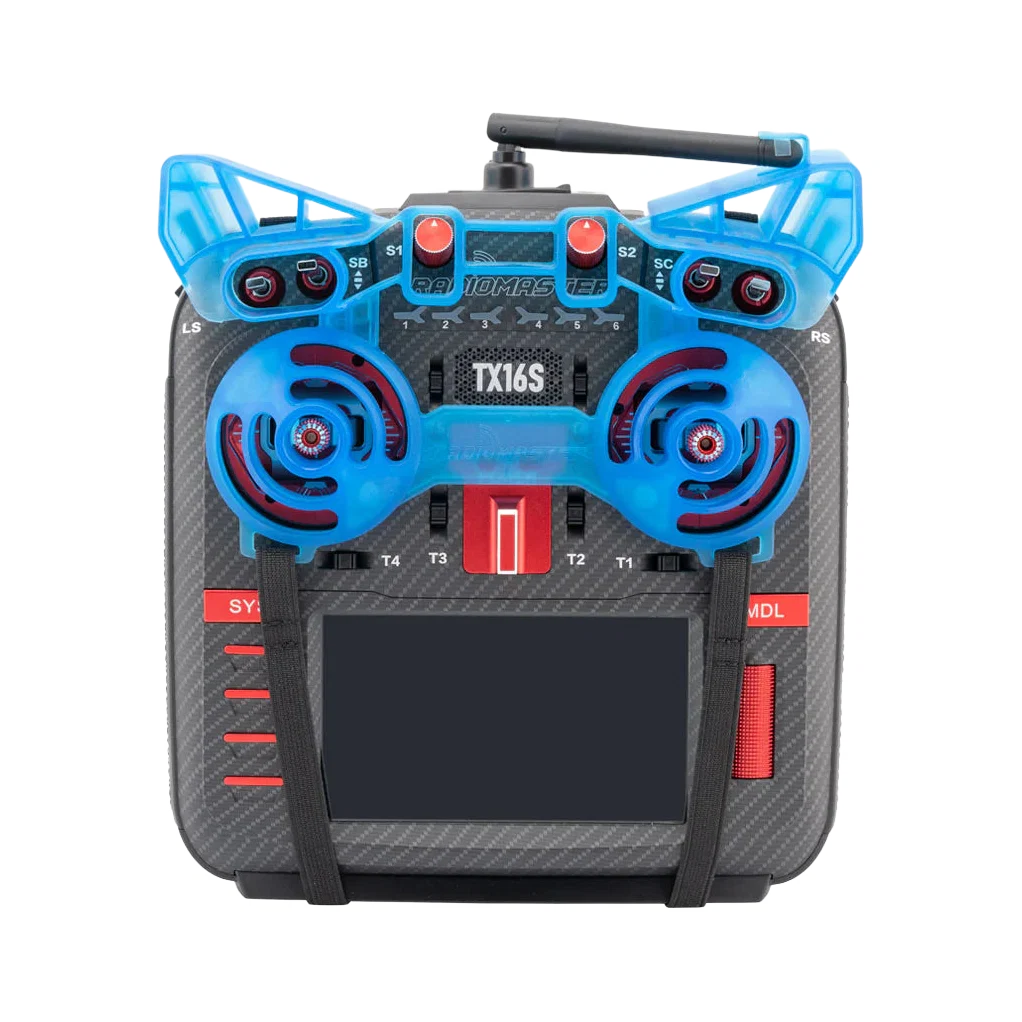 Radiomaster TX16S and TX16S MKII Gimbal and Switch Protector – view 2 transparent dark-mode product image