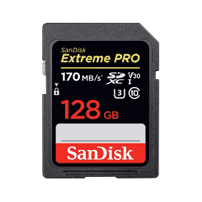 SANDISK SDSDXXY-128G-GNCIN SDXC Extreme Pro V30 4K/UHD UHS-I/U3 170MB