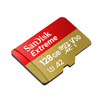 SANDISK SDSQXA1-128G-GN6MN MicroSD Card Extreme A2 V30 UHS-I/U3 160R/90W NO SD ADAPTER