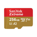 SanDisk 256GB Extreme UHS-I A2 V30 U30 microSDXC Memory Card SDSQXAV-256G-GN6MN