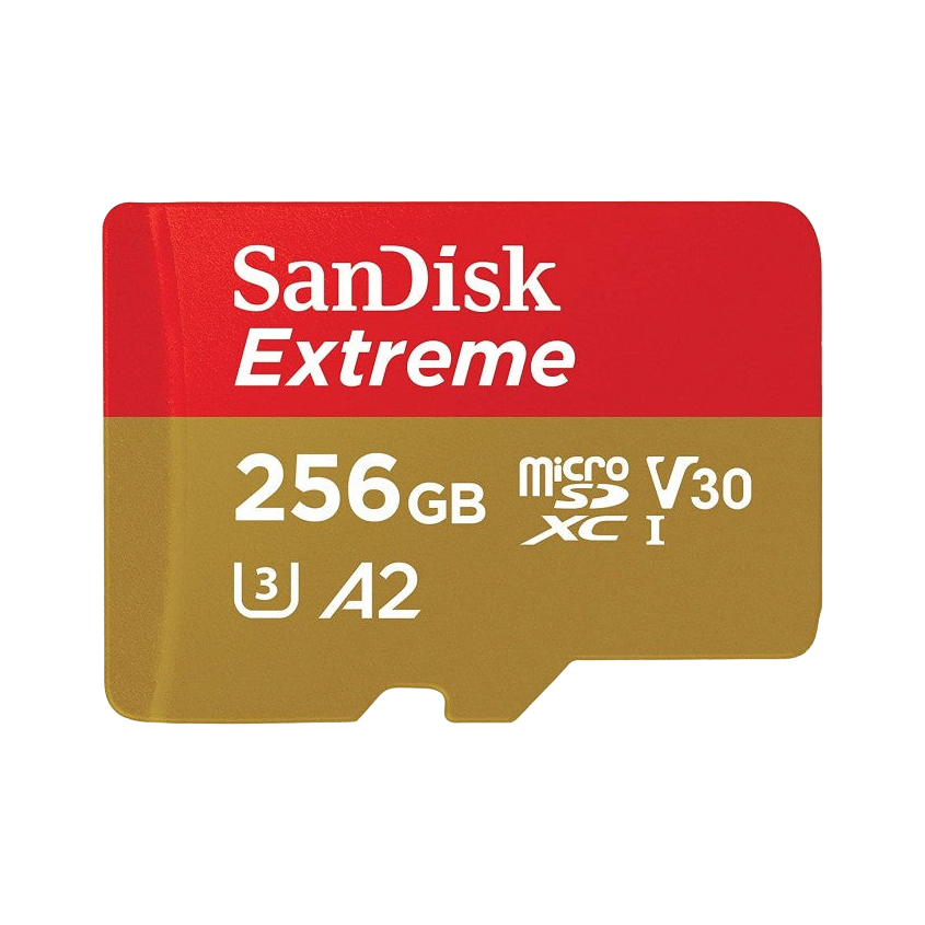 SanDisk 256GB Extreme UHS-I A2 V30 U30 microSDXC Memory Card SDSQXAV-256G-GN6MN