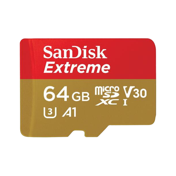 SANDISK 64GB Extreme MicroSDXC SDSQXAH-064G-GN6MN