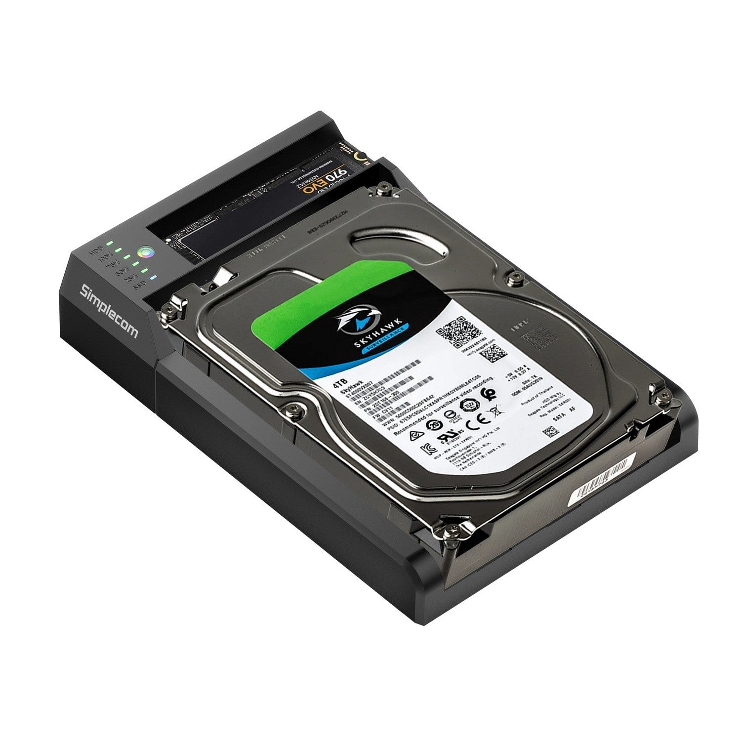 Simplecom SD570 NVMe M.2 + SATA HDD and SSD Dual Bay Docking Station USB 3.2 Gen 2 10Gbps Offline Clone [PC]