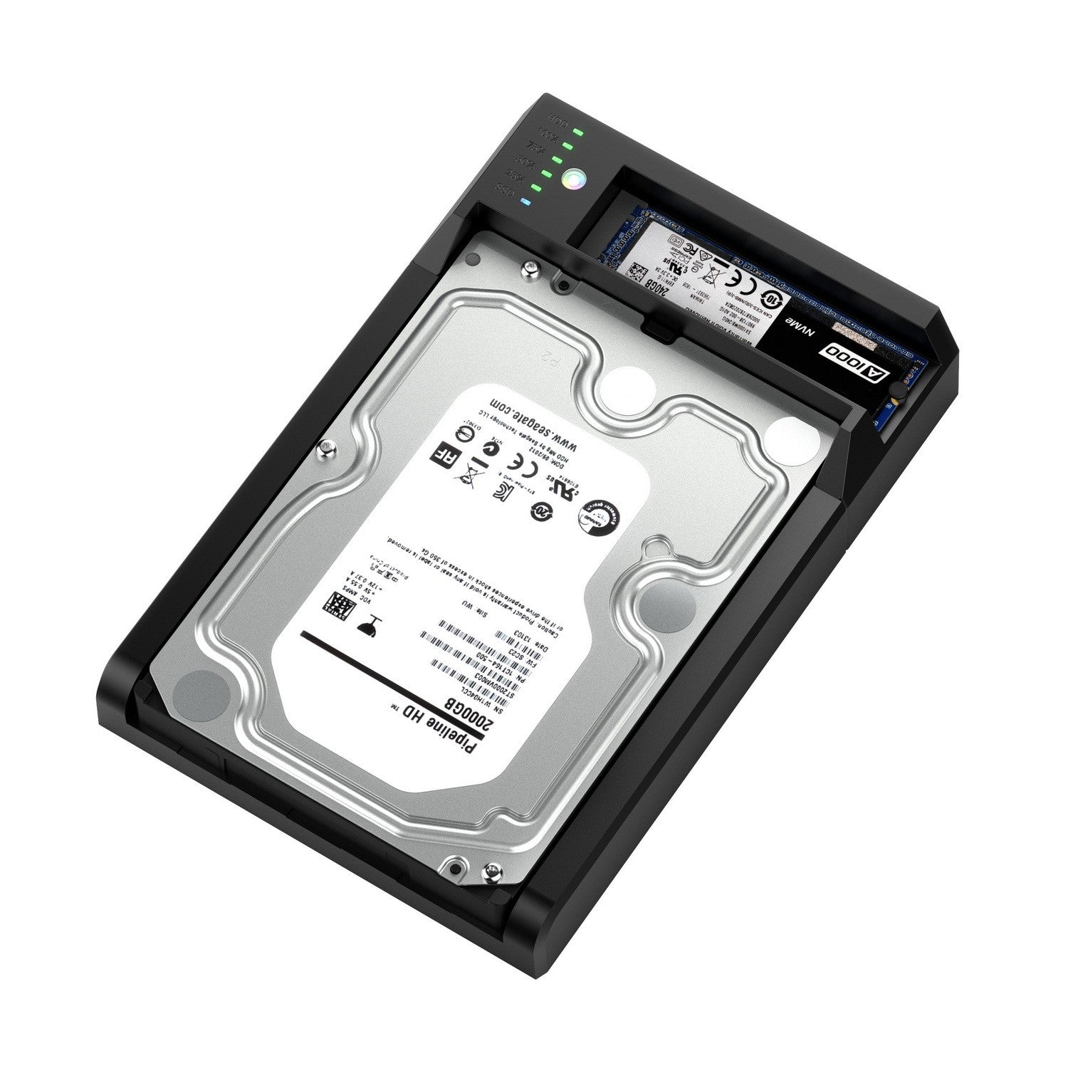 Simplecom SD570 NVMe M.2 + SATA HDD and SSD Dual Bay Docking Station USB 3.2 Gen 2 10Gbps Offline Clone [PC]