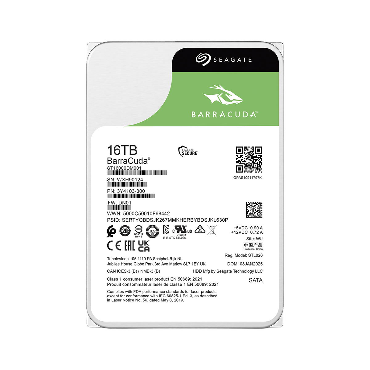 Seagate Barracuda 16TB 3.5 HDD HASEA-BARRACUDA-16TB [PC] - product view 1