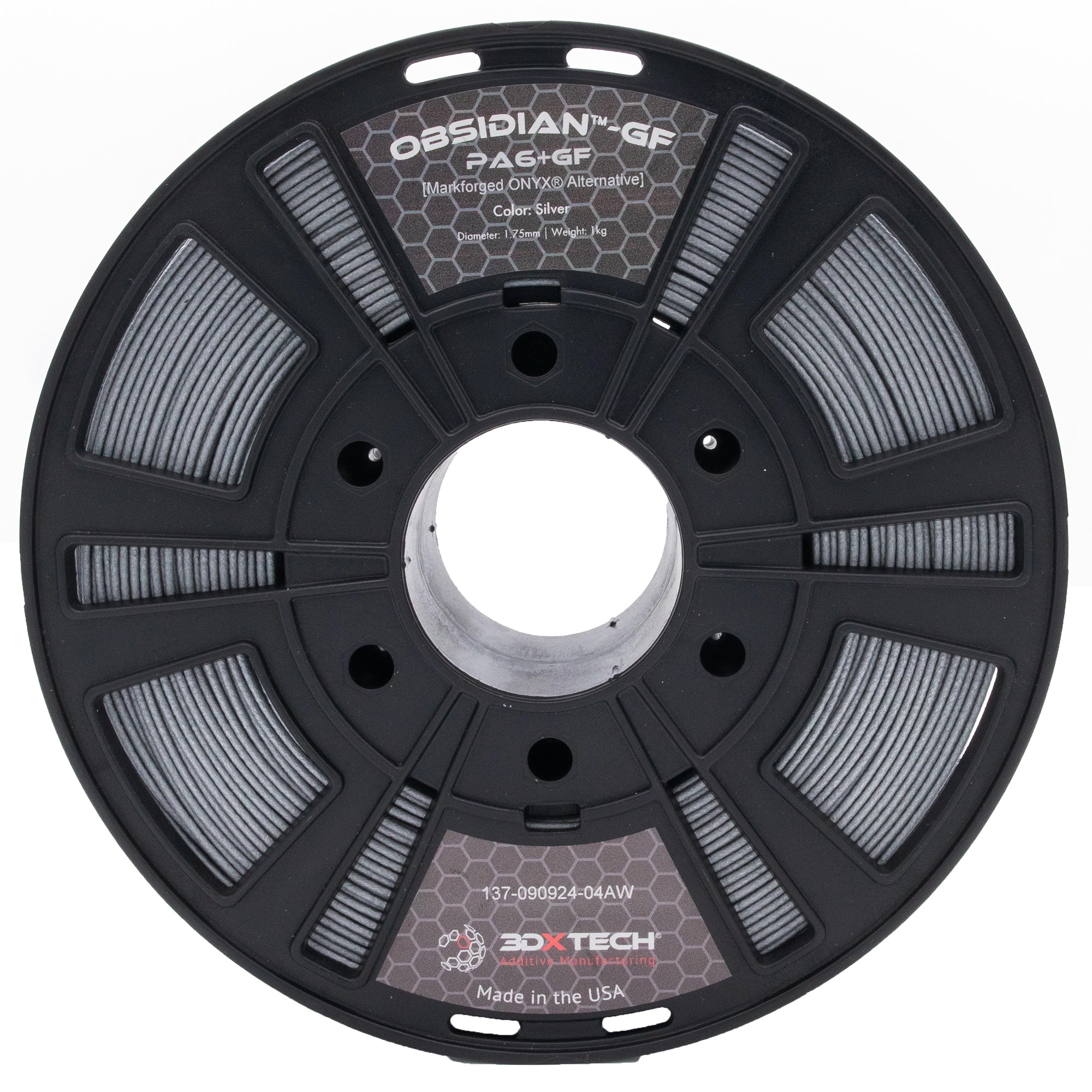 3DXTech Obsidian GF + PA6 1.75mm Filament 1kg