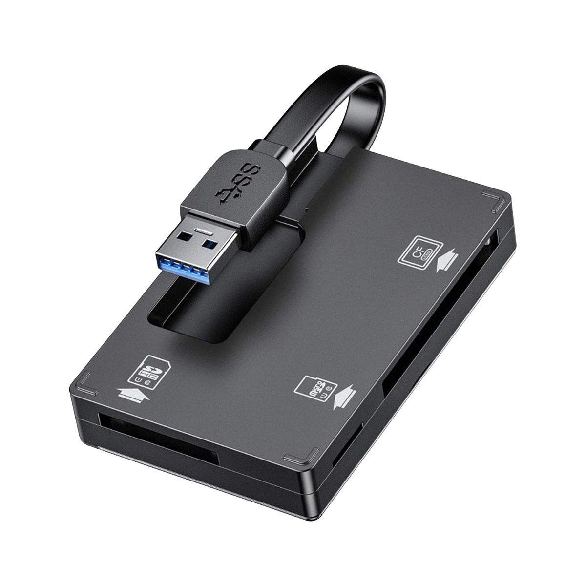 Simplecom CR309 3-Slot SuperSpeed USB 3.0 Card Reader with Card Storage Case