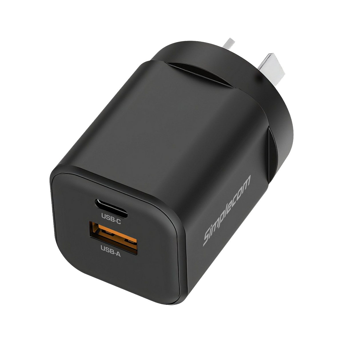 Simplecom CU235 Dual Port PD 35W Fast Wall Charger USB-C + USB-A - product view 2