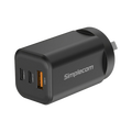 Simplecom CU365 3 Port PD 65W GaN Wall Charger Dual USB-C + USB-A - product view 1