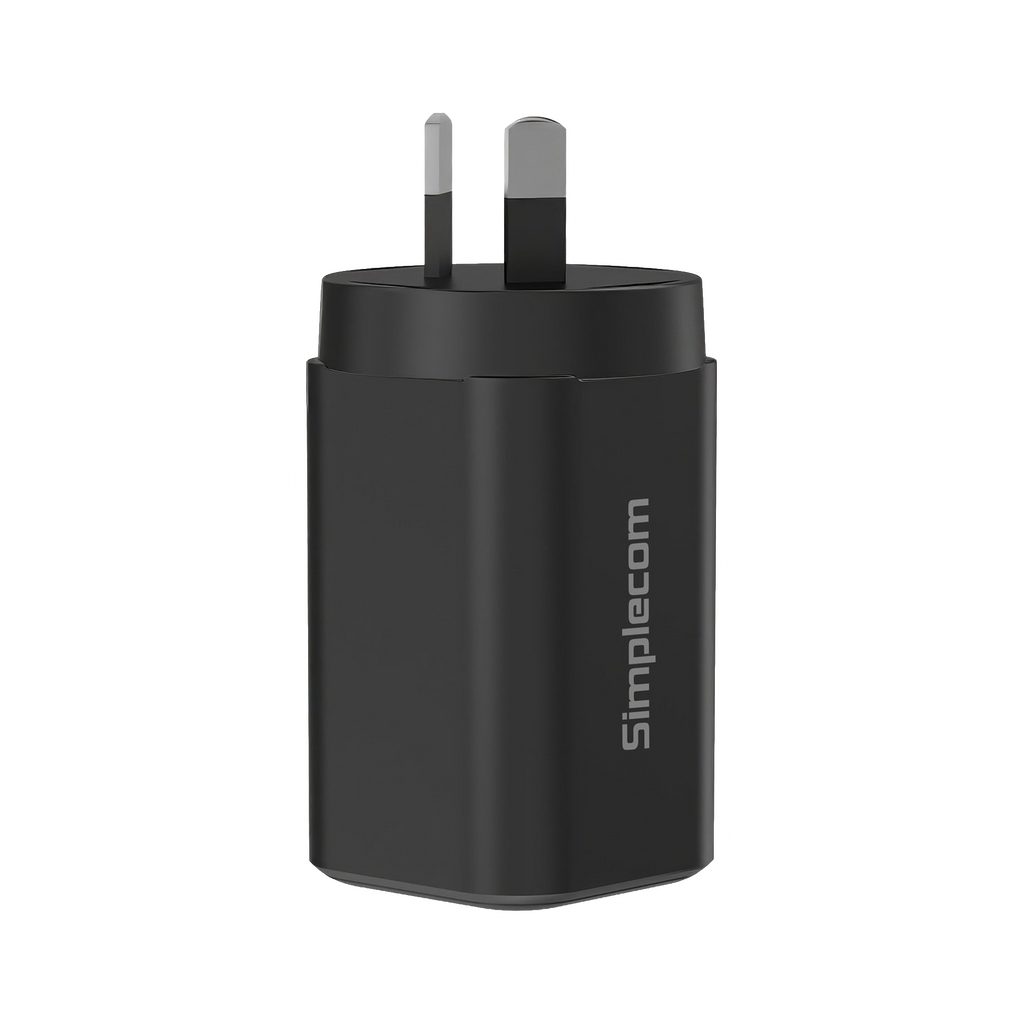 Simplecom CU365 3 Port PD 65W GaN Wall Charger Dual USB-C + USB-A - product view 2
