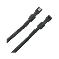 Simplecom CA110L Premium SATA 3 HDD SSD Data Cable Sleeved with Ferrite Bead Lead Clip Angle [PC]