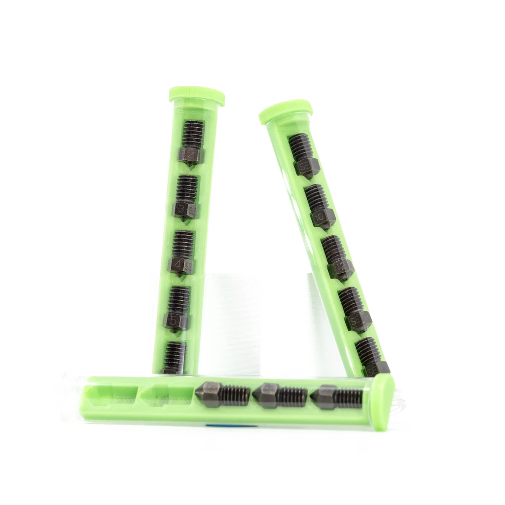 Slice Engineering GammaMaster nozzle pack on transparent background with Version 4 white halo