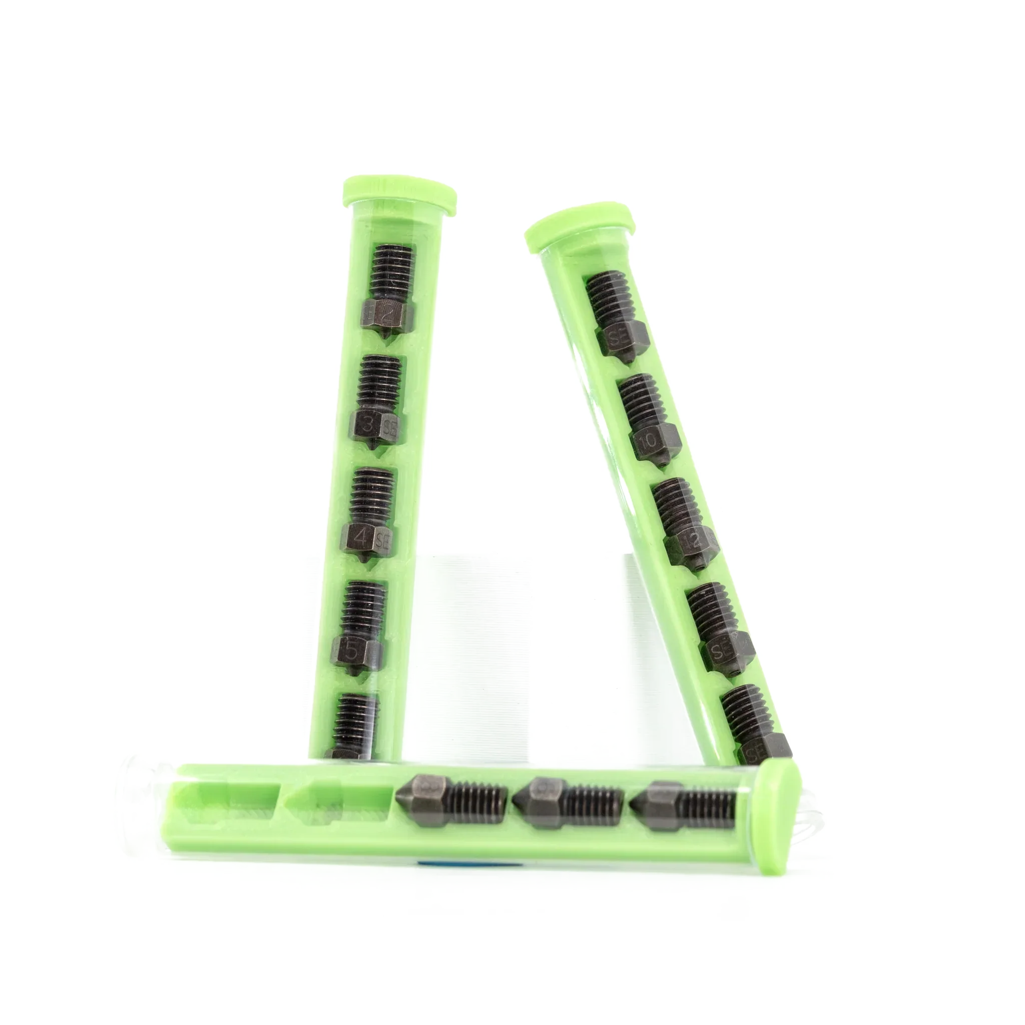 Slice Engineering GammaMaster nozzle pack on transparent background with Version 4 white halo
