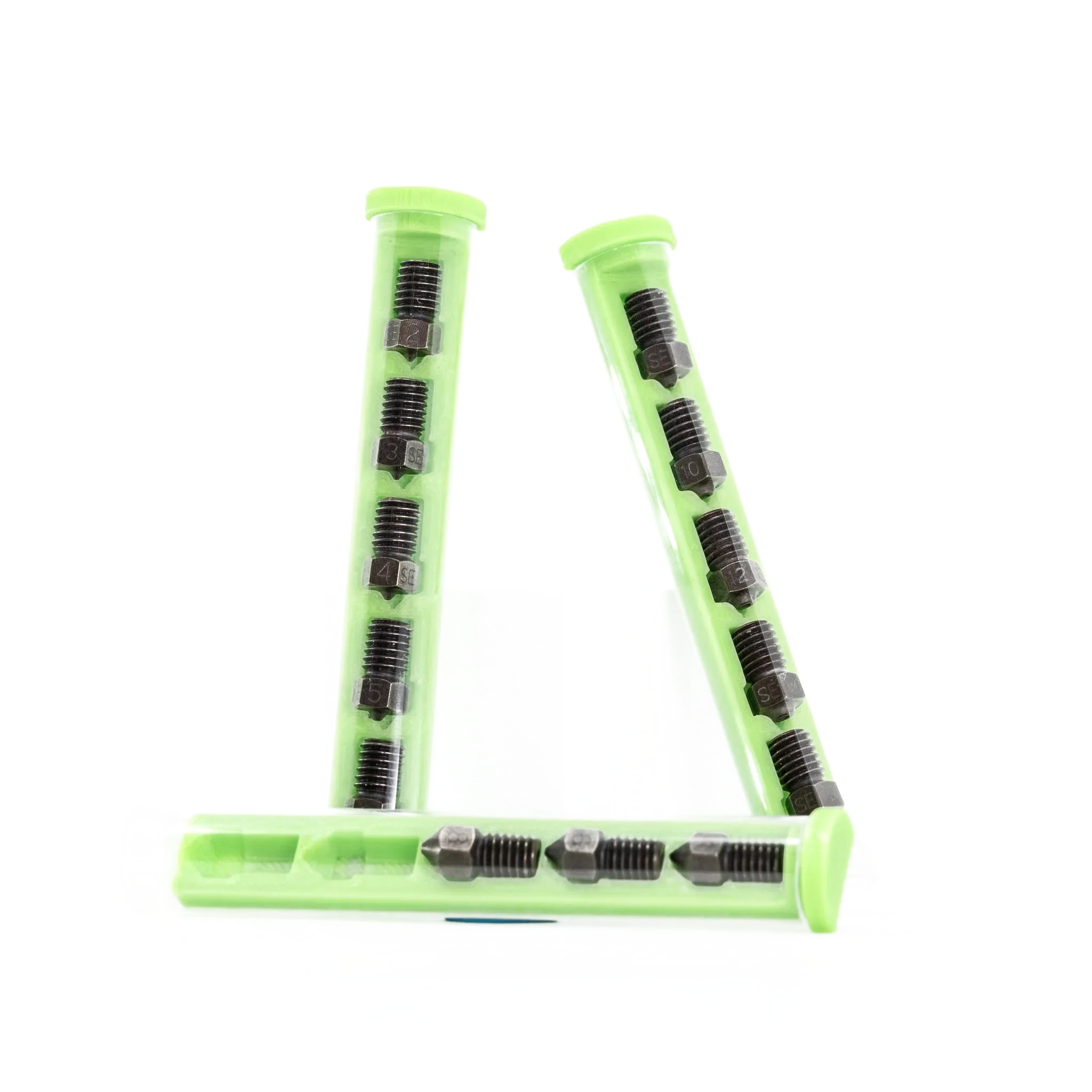 Slice Engineering GammaMaster nozzle packs on transparent background with subtle white halo
