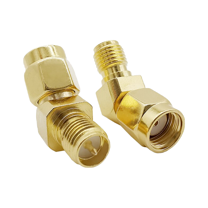 RP-SMA Female to RP-SMA Female 45 Degree Connector