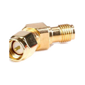 SMA Male to RP-SMA Female 45 Degree Adapter – transparent dark mode image 1