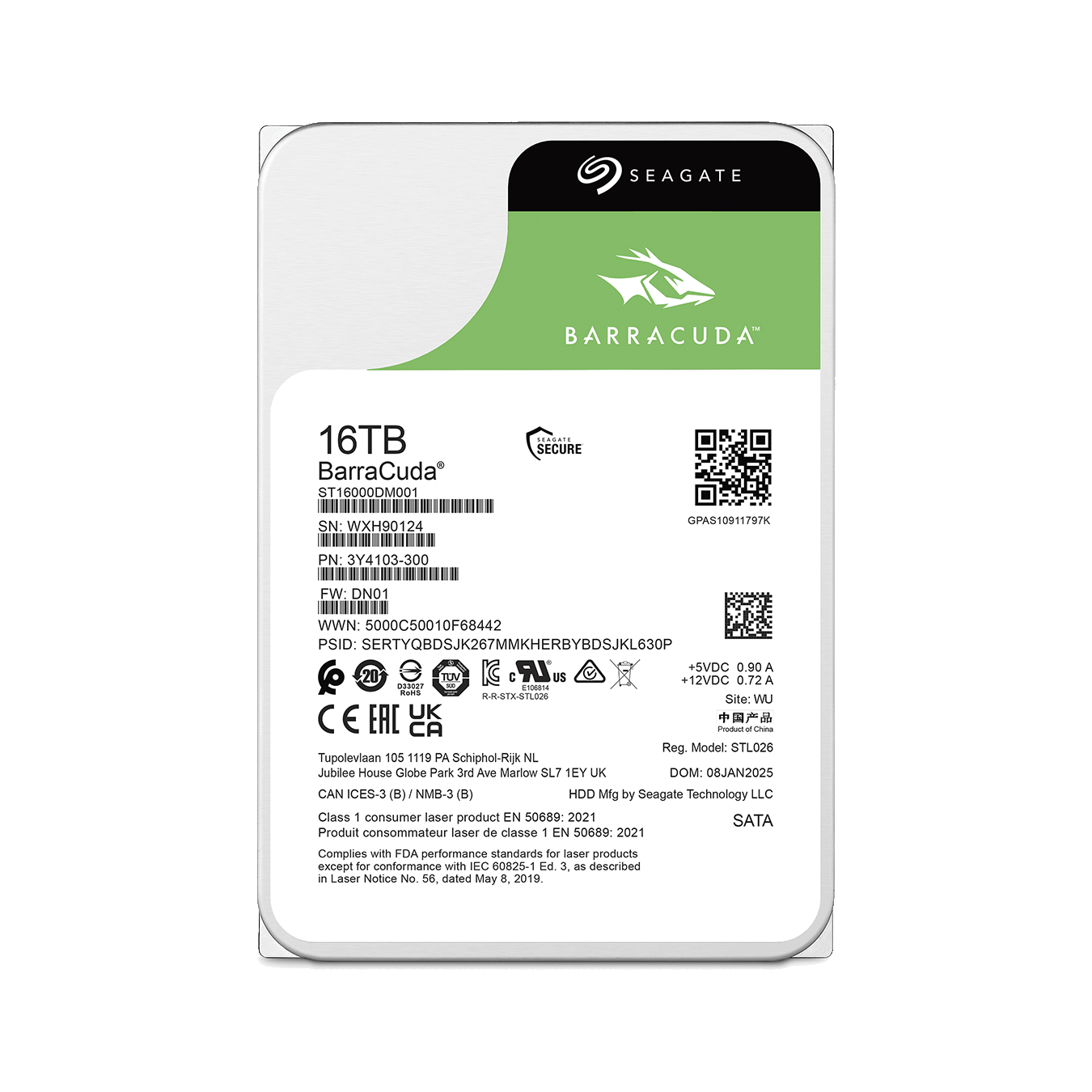 Seagate Barracuda 16TB 3.5 HDD HASEA-BARRACUDA-16TB [PC]