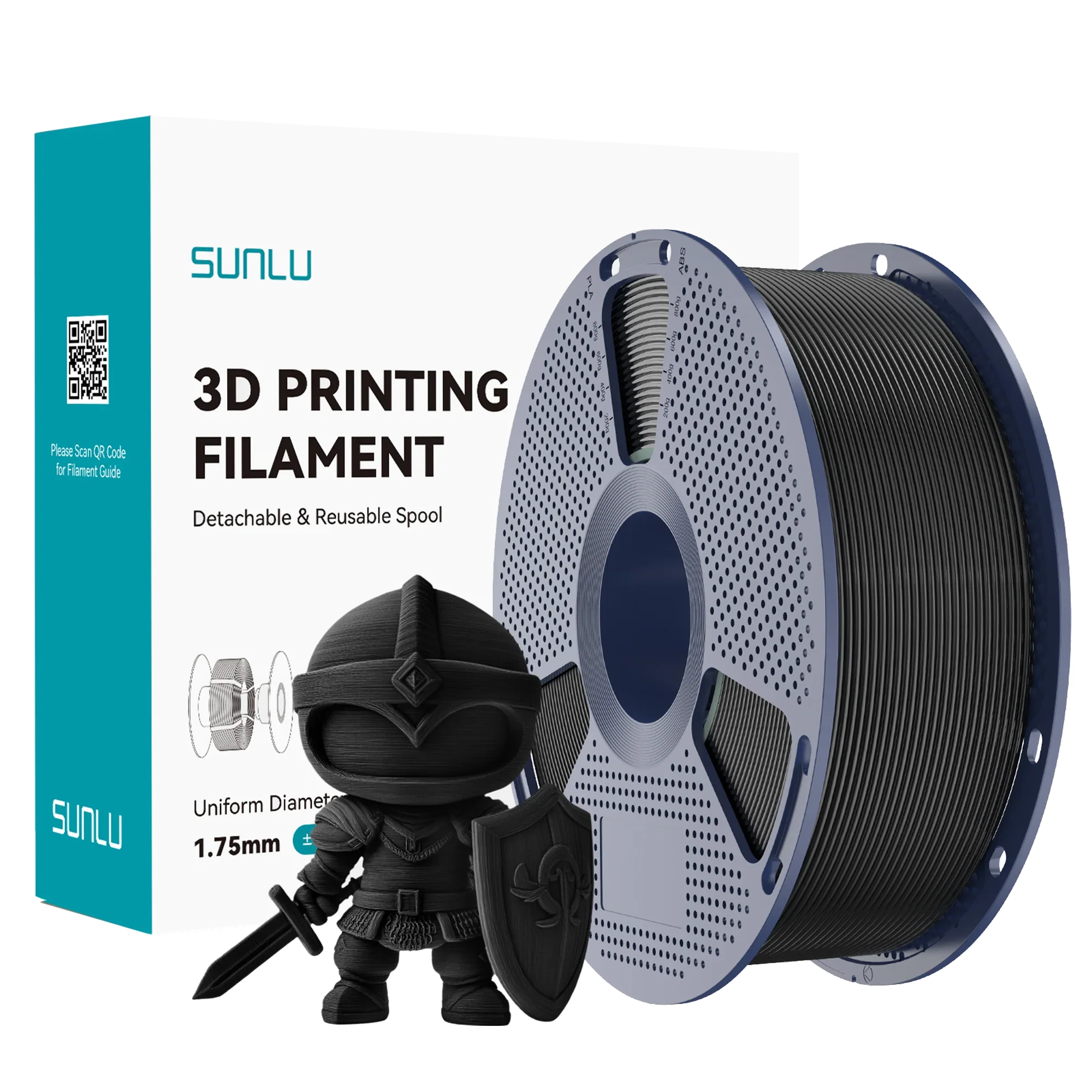 SUNLU PLA+ filament — dark mode Version 4, image 1