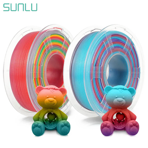 SUNLU Rainbow PLA filament — dark mode Version 4, image 1