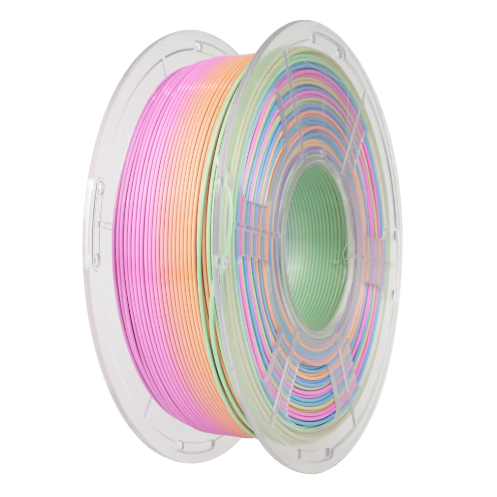 Sunlu Rainbow Silk filament image 1 on transparent background with Version 4 white halo
