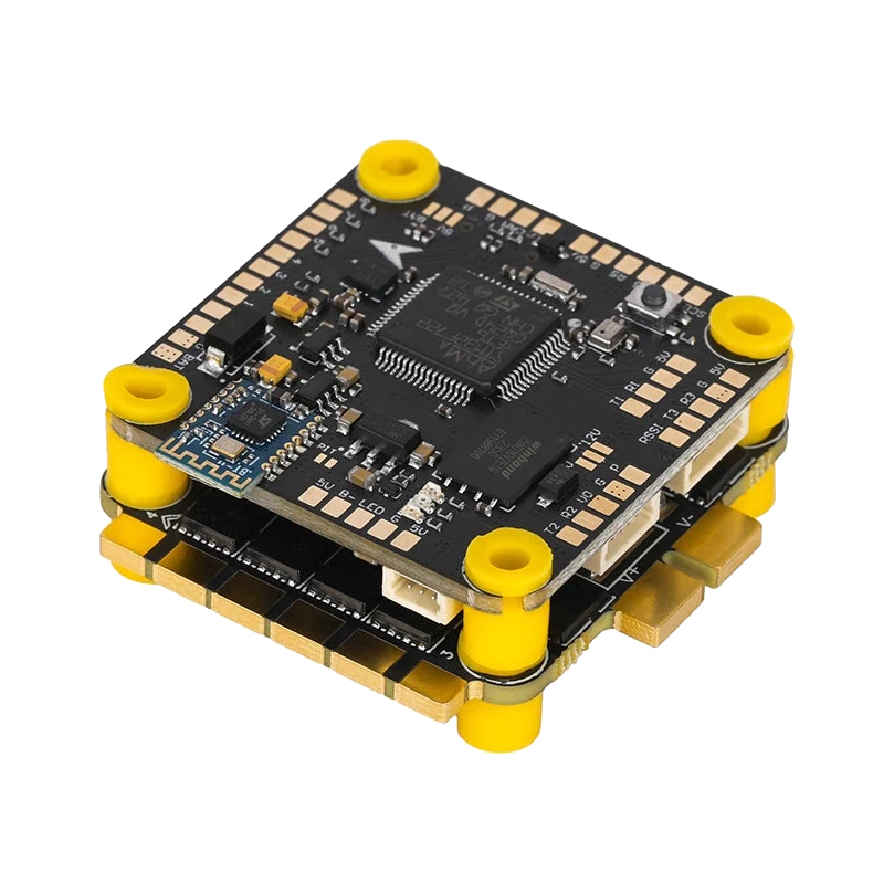 T-Motor Velox F7 SE 8S and V70A SE FPV stack — transparent dark-mode product image