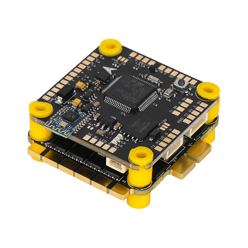 T-Motor Velox F7 SE 8S and V70A SE FPV stack — transparent dark-mode product image