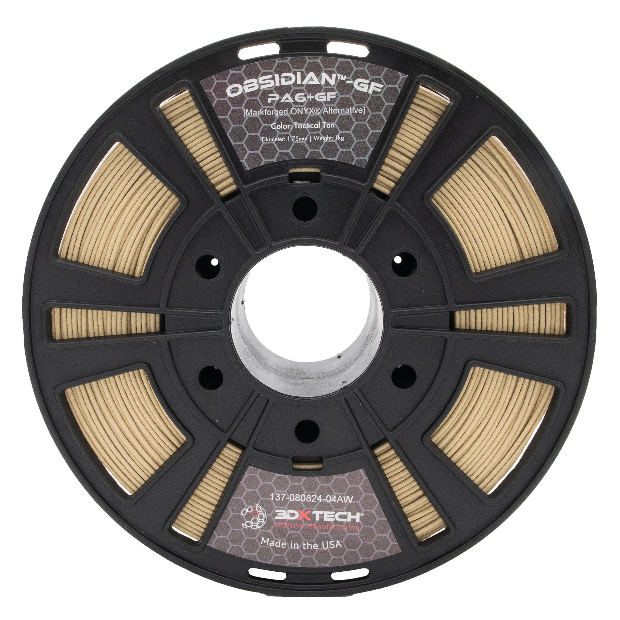 3DXTech Obsidian GF + PA6 1.75mm Filament 1kg