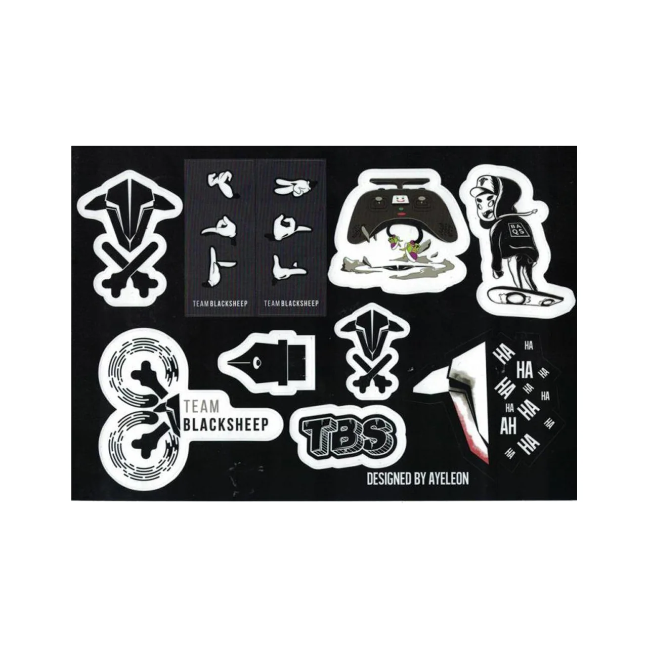 TBS Stickers By AYELEON dark mode product view 1