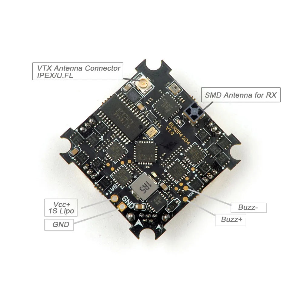 HappyModel ELRSF4 2G4 V3.3 AIO 5in1 Flight controller built-in SPI 2.4GHz ELRS RX