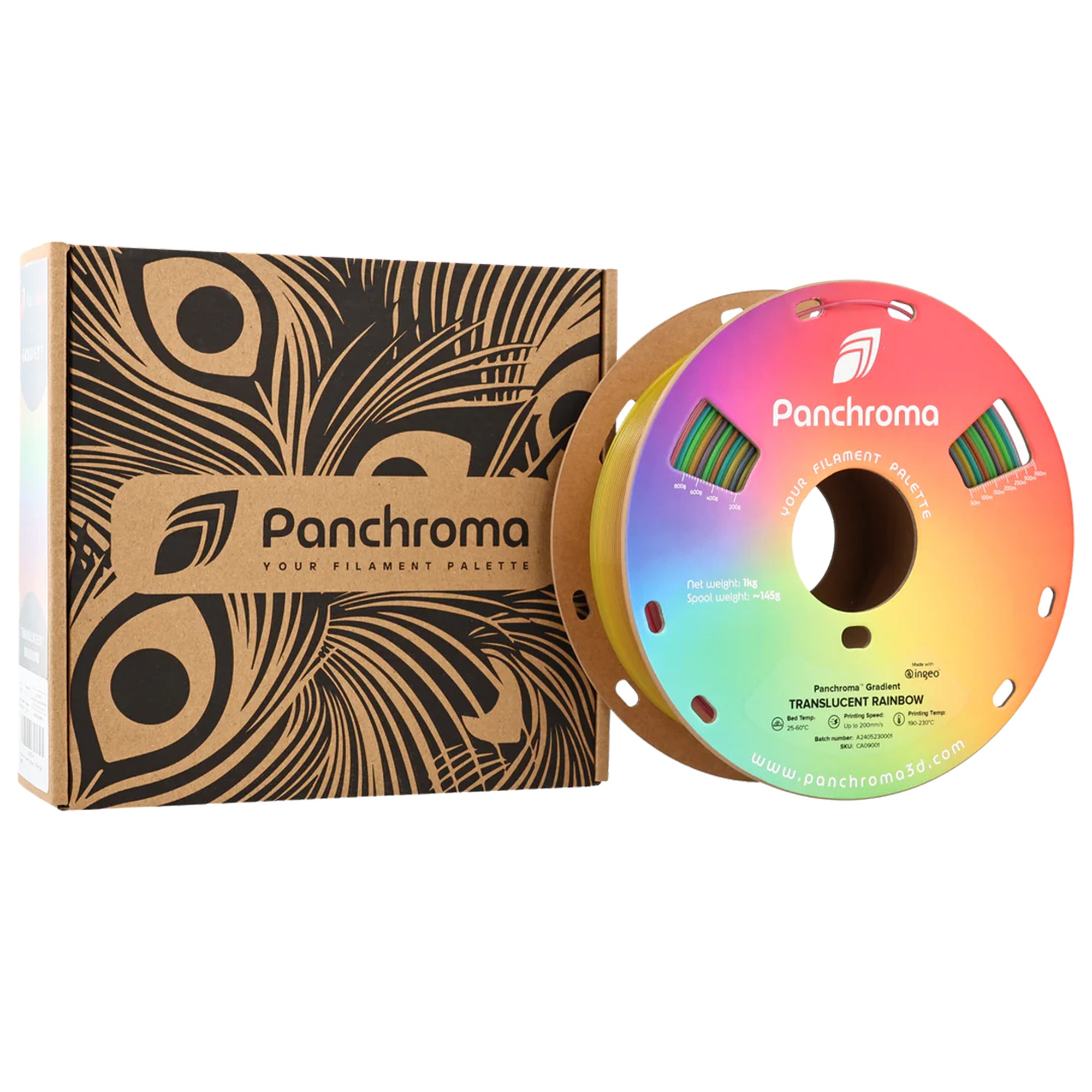 Polymaker Panchroma Gradient Translucent Rainbow PLA 1.75mm Filament 1kg