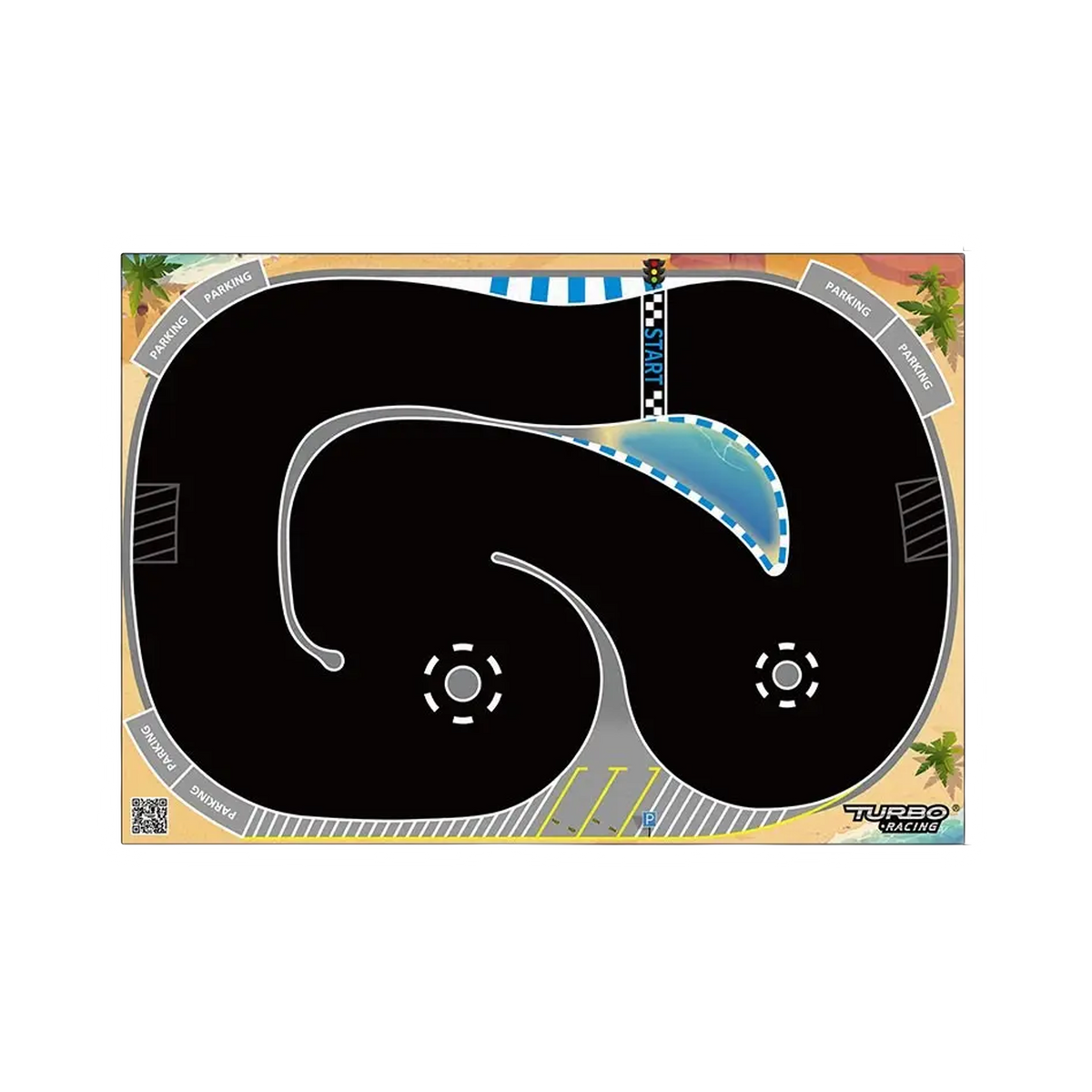 Turbo Racing 1:76 Racing Car Track Mat 900x630mm