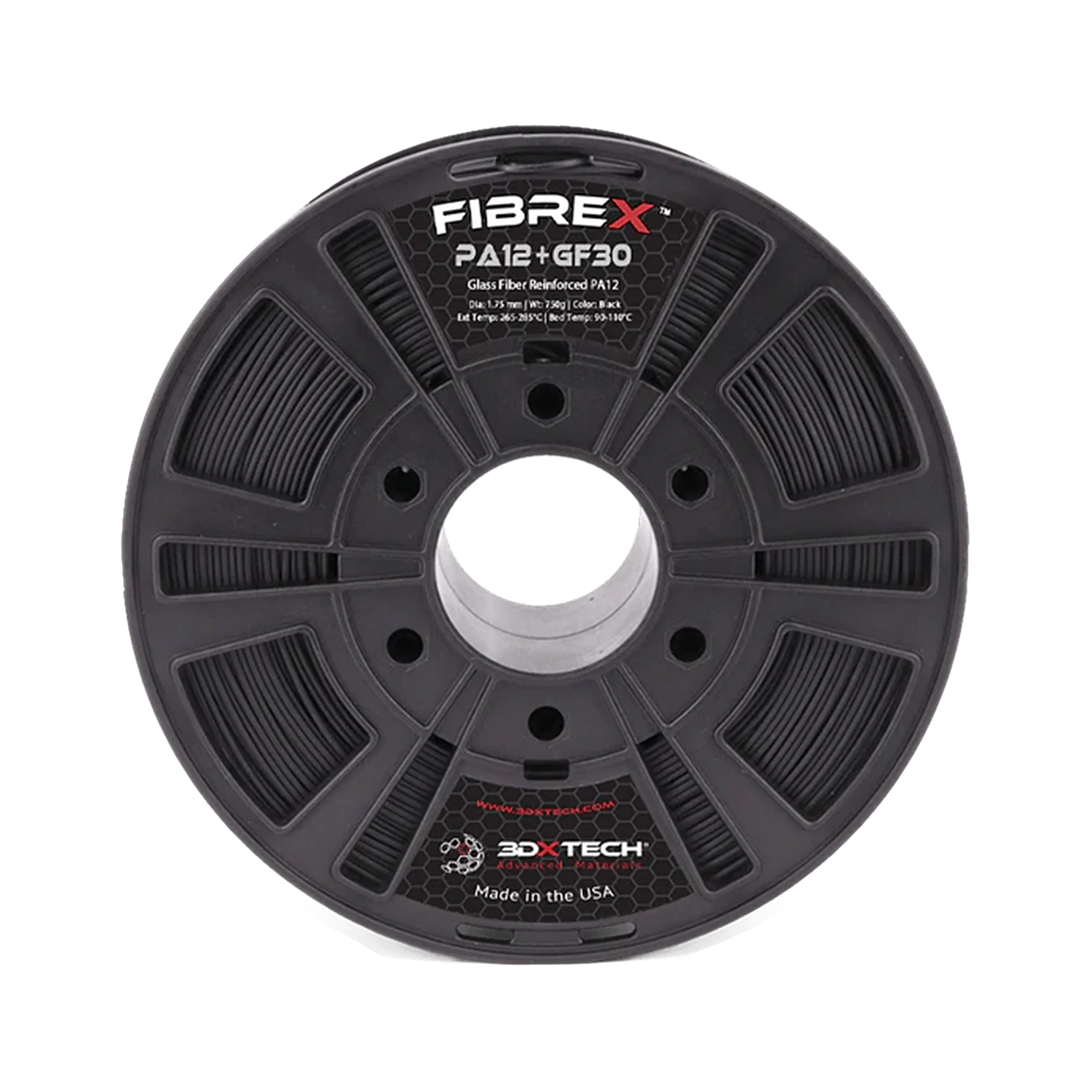 3DXTech FibreX Nylon 12GF30 Filament - dark mode image 1