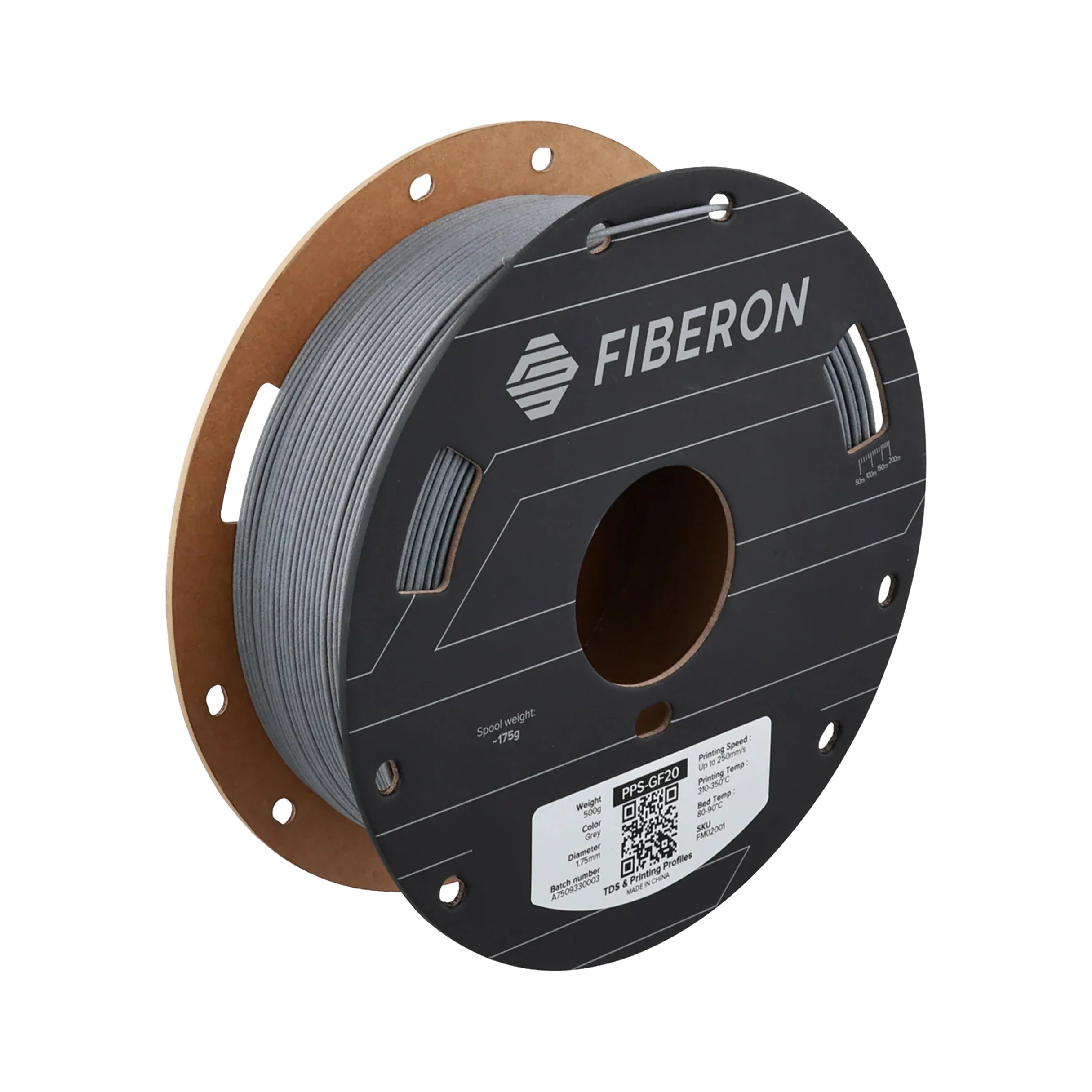 Polymaker Fiberon PPS-GF20 Grey - dark mode image
